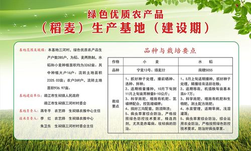 m769农产品稻麦生产基地品质栽培要点宣传图1267展板喷绘海报印制